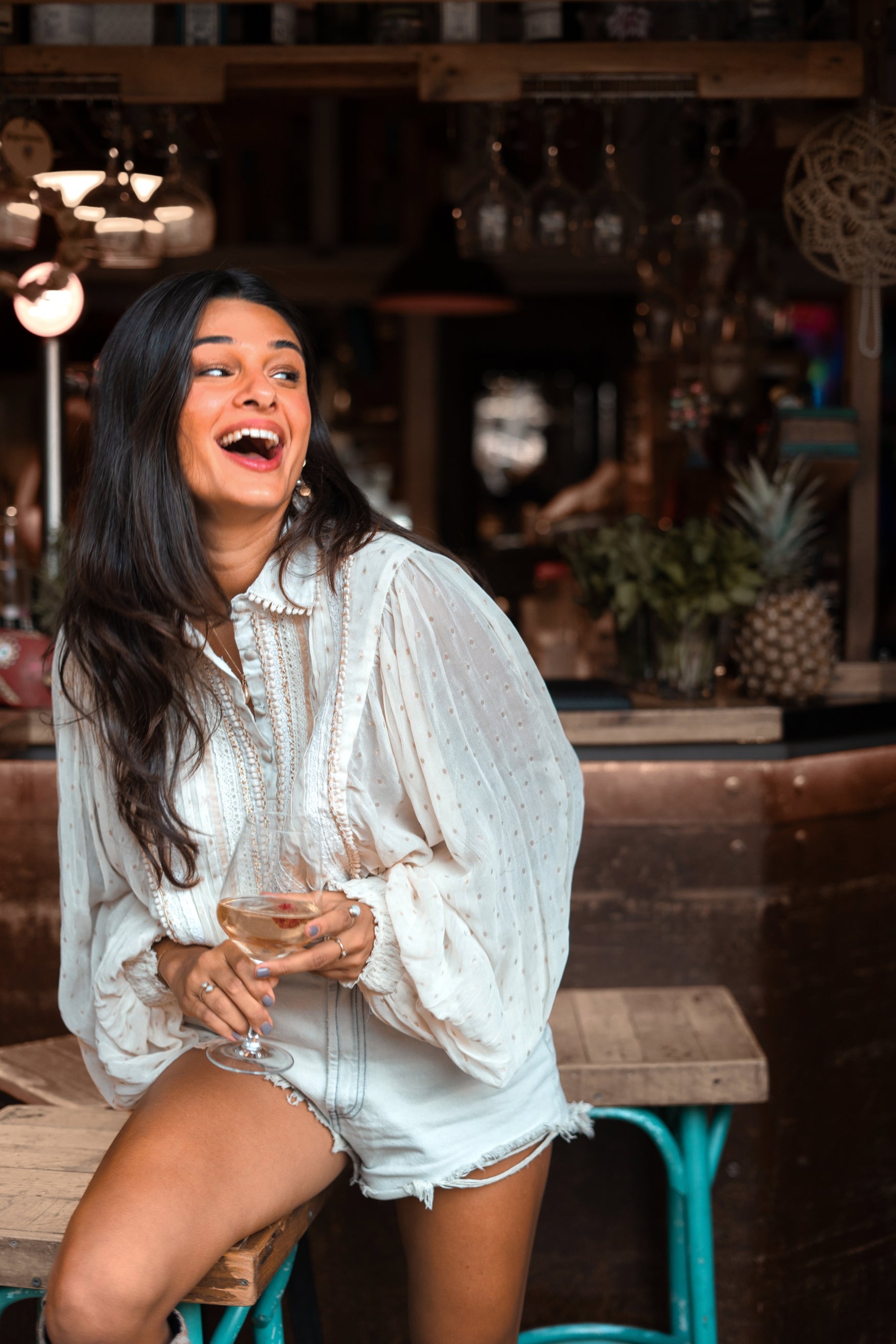 Chemisier bohème en écru de IBZmode, Marques d'Ibiza