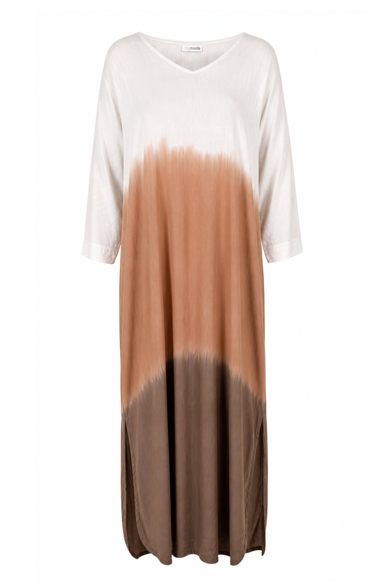 Ibizamode Kaftan Milla Almora Ivory with airy printed look and relaxed beach fit