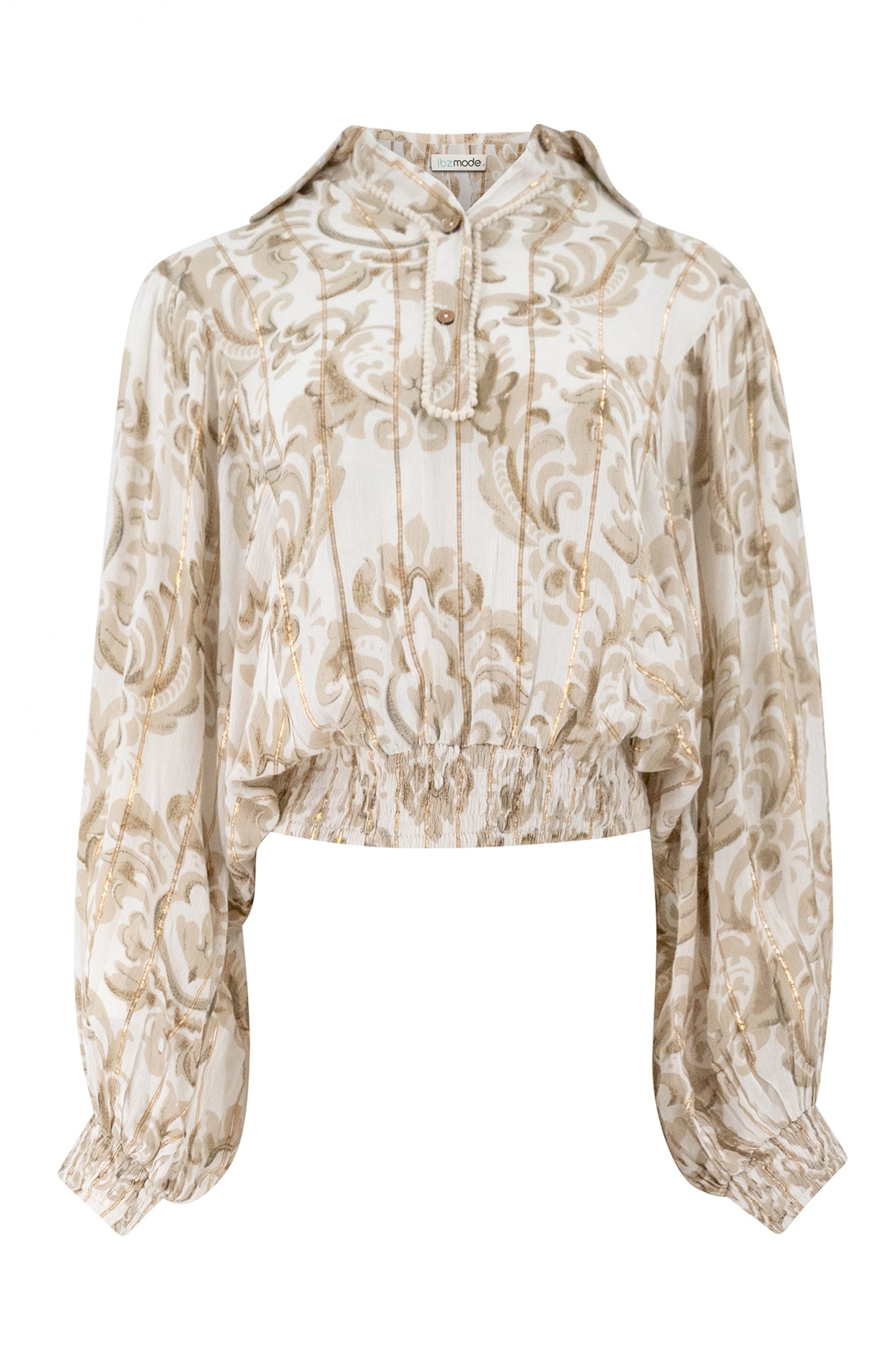 Bohemian blouse in white van ibzmode, Brands of Ibiza