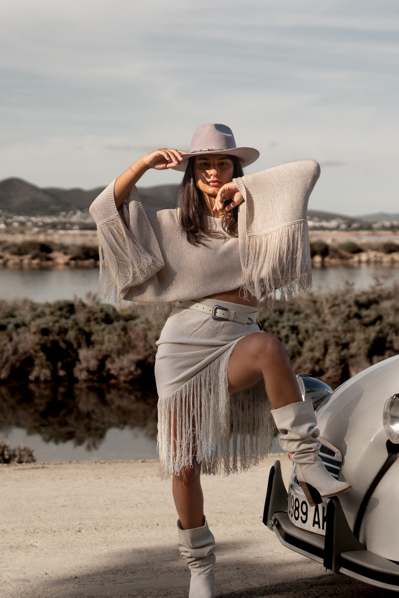 Bohemian top in light beige from MOOST Wanted, Brands of Ibiza