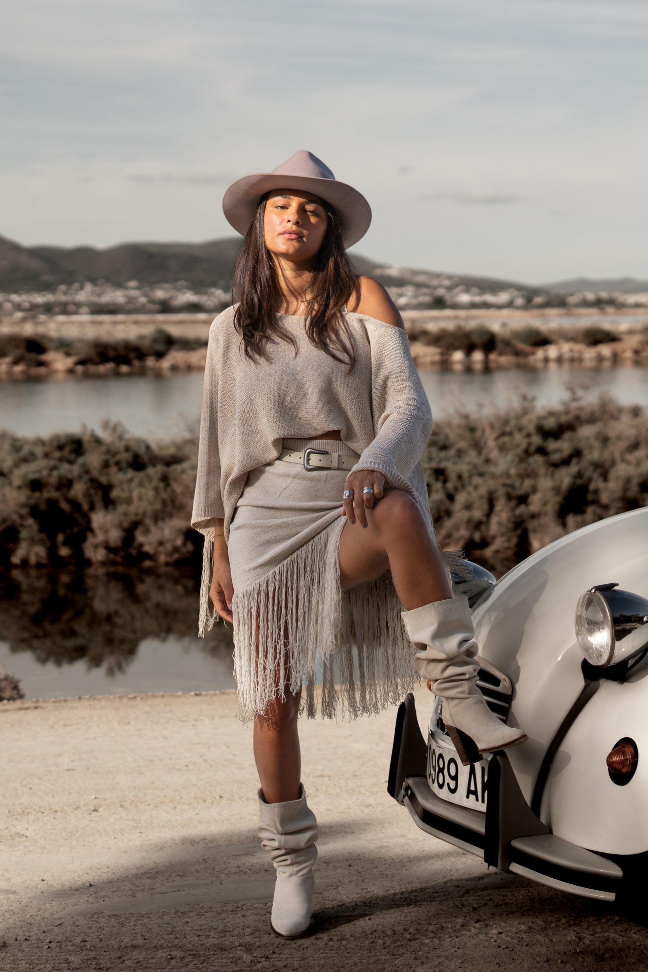 Bohemian top in light beige from MOOST Wanted, Brands of Ibiza