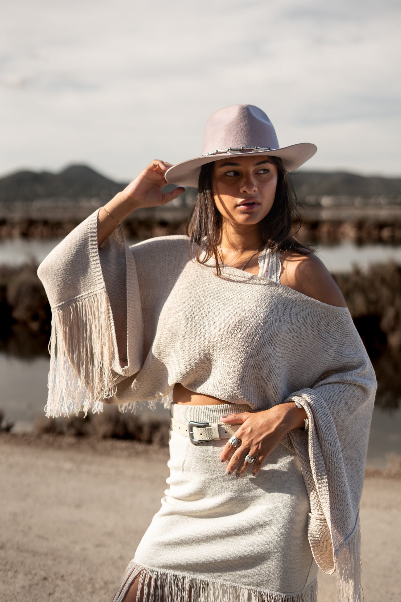 Bohemian top in light beige from MOOST Wanted, Brands of Ibiza