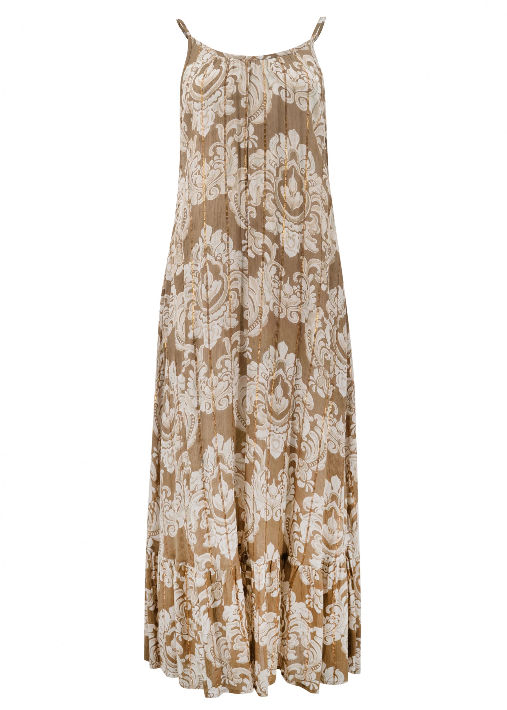 Bohemian jurk in taupe van ibzmode, Brands of Ibiza