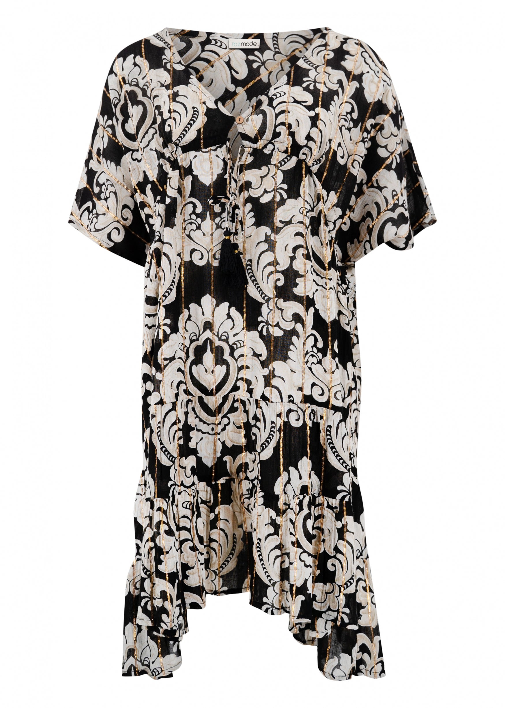 Bohemian jurk in black van ibzmode, Brands of Ibiza