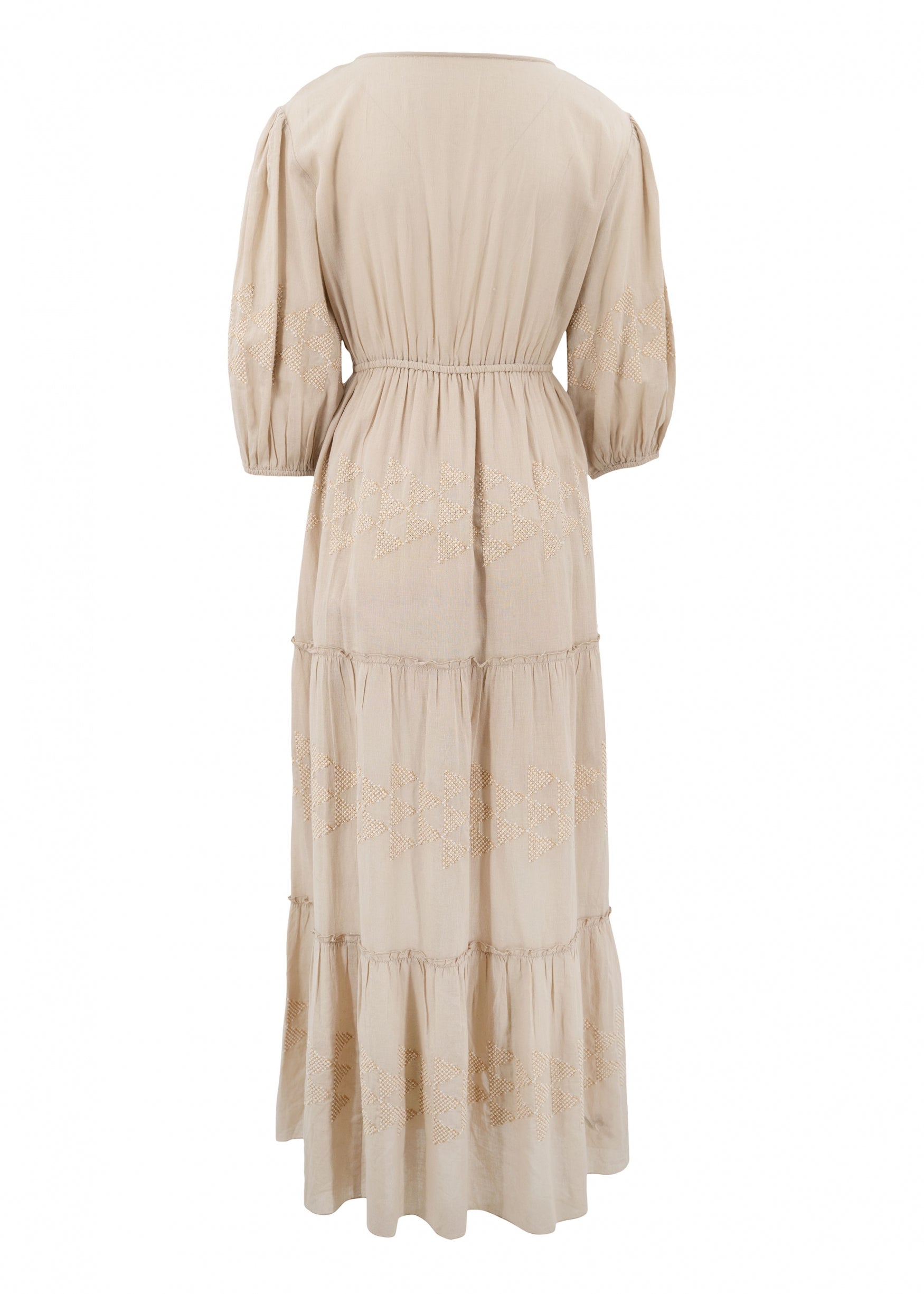 Bohemian jurk in sand van ibzmode, Brands of Ibiza