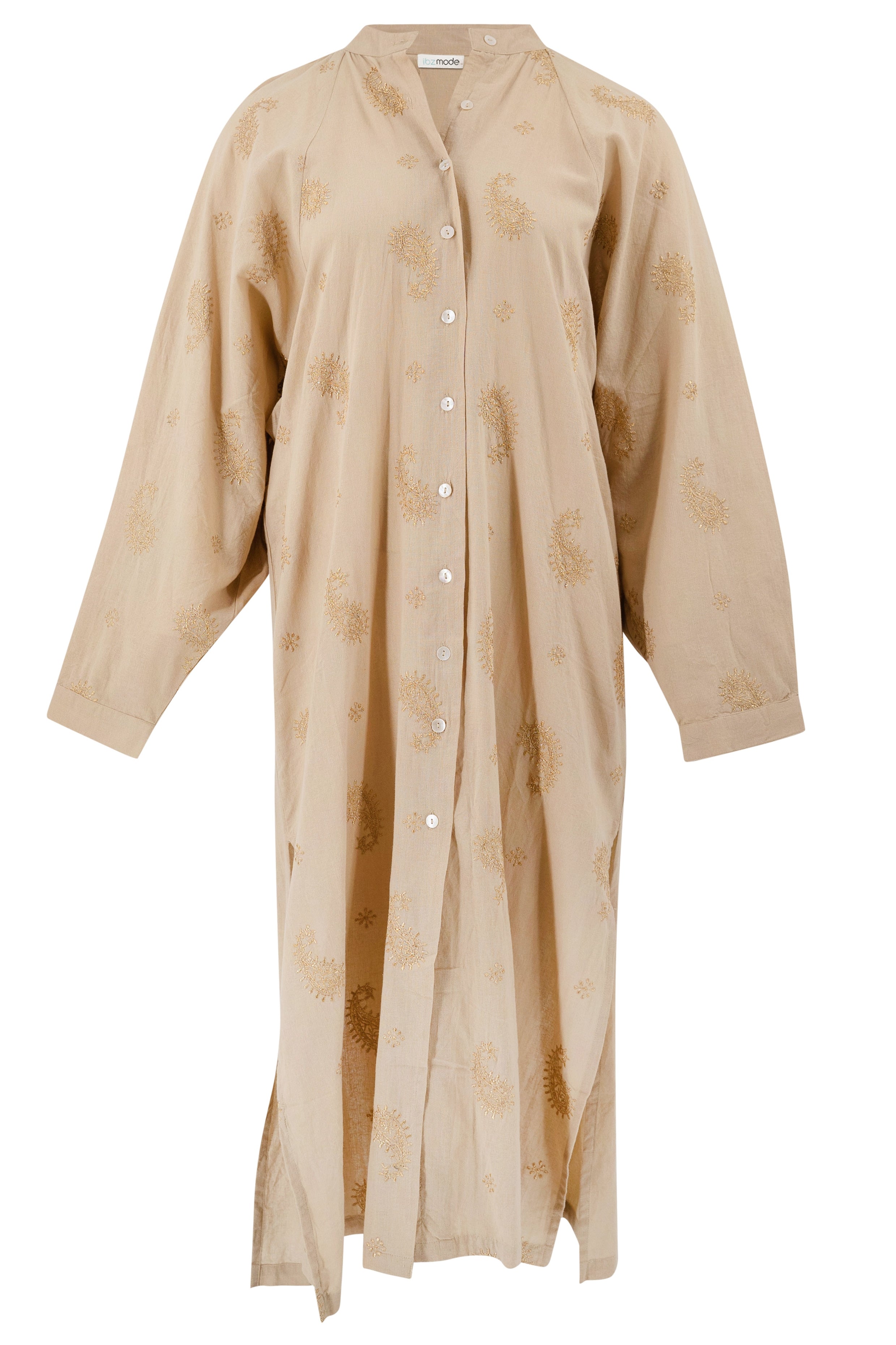 Bohemian jurk in sand van ibzmode, Brands of Ibiza