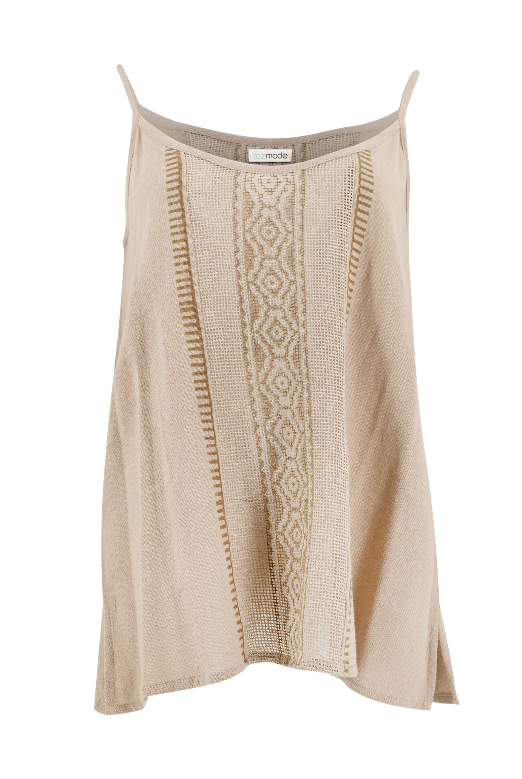 Bohemian top in sand by ibzmode, Brands of Ibiza
