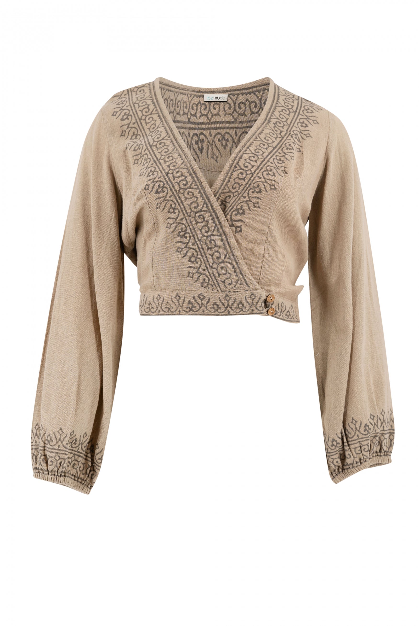 Bohemian top in sand by ibzmode, Brands of Ibiza