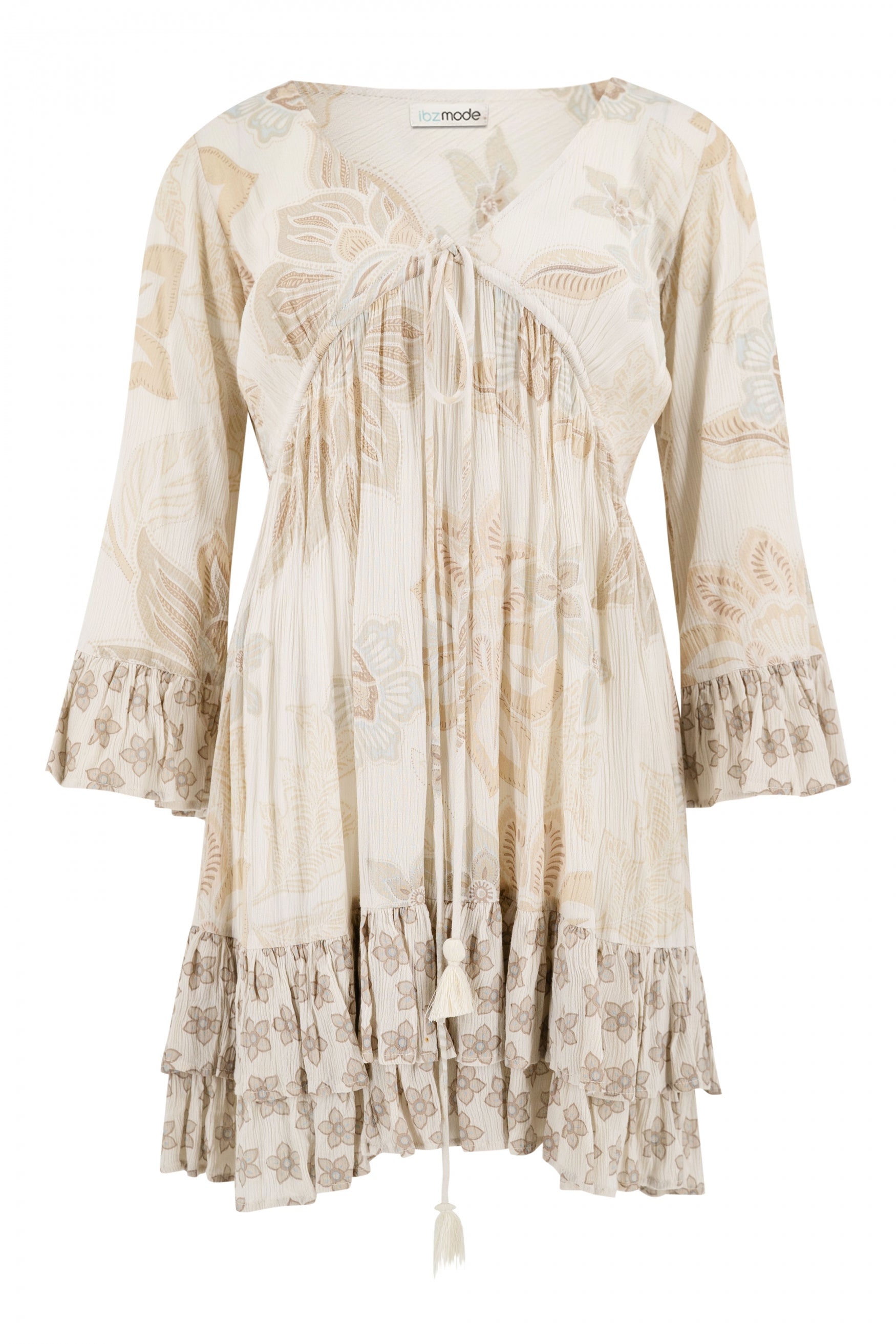 Bohemian jurk in ivory van ibzmode, Brands of Ibiza