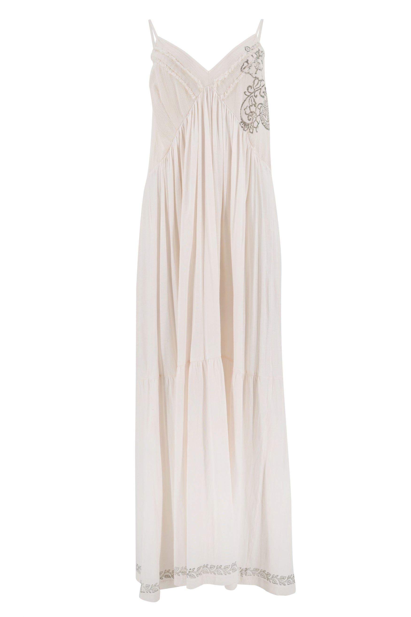 Bohemian jurk in white van ibzmode, Brands of Ibiza