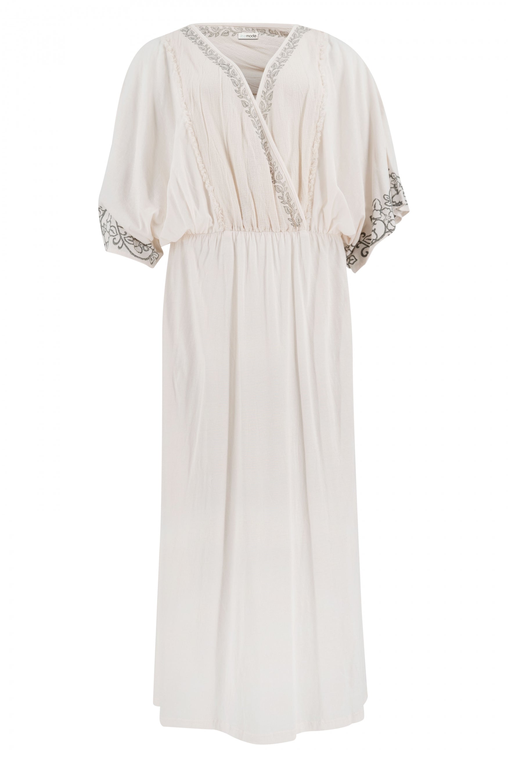 Bohemian jurk in white van ibzmode, Brands of Ibiza