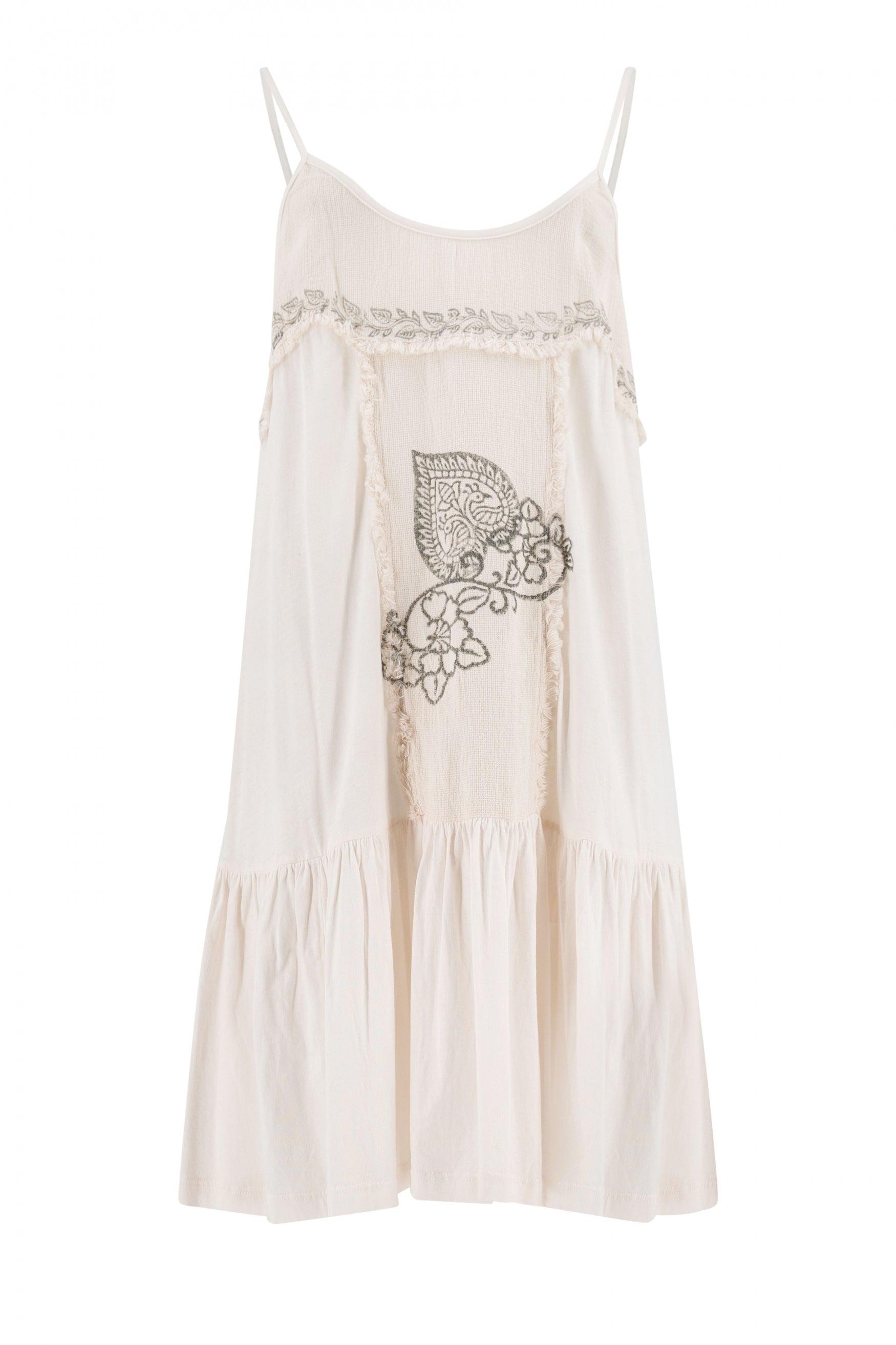 Bohemian jurk in white van ibzmode, Brands of Ibiza