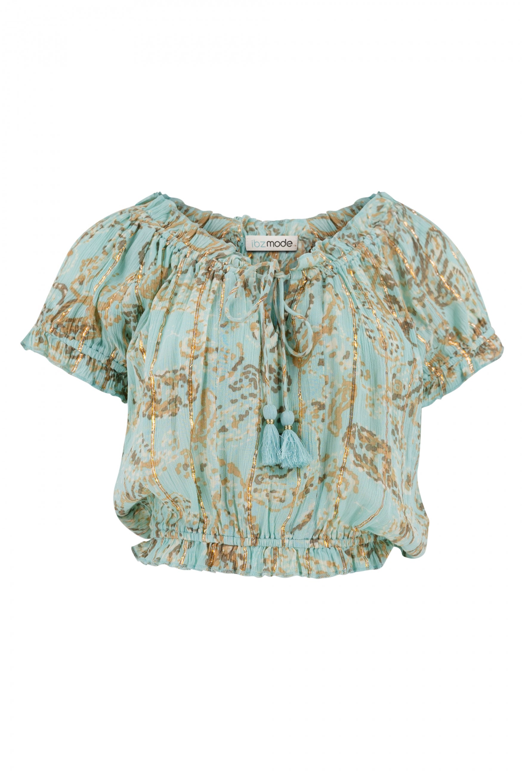 Bohemian top in mint van ibzmode, Brands of Ibiza