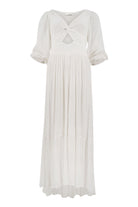 Bohemian jurk in white van ibzmode, Brands of Ibiza