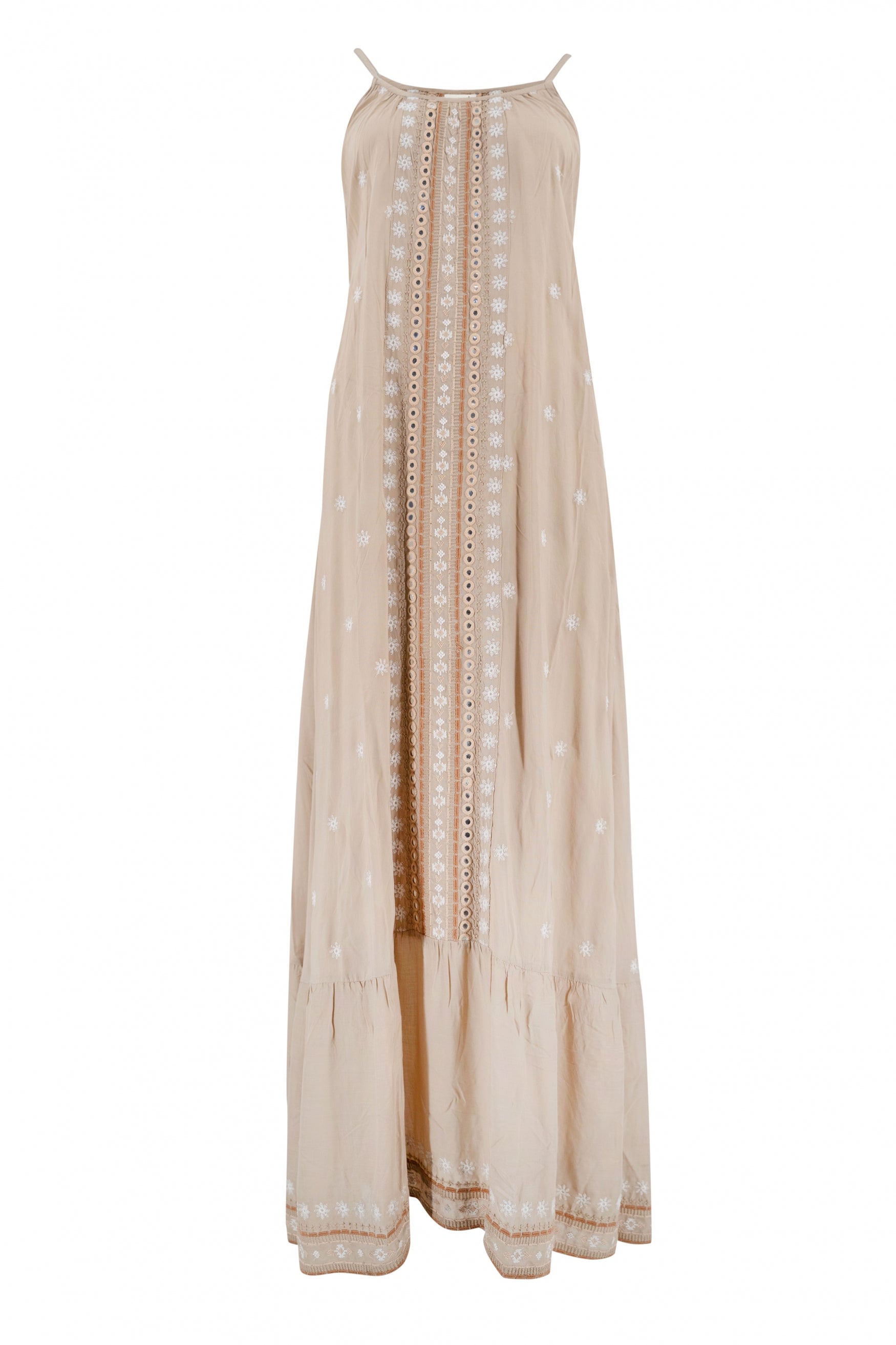 Bohemian jurk in taupe van ibzmode, Brands of Ibiza