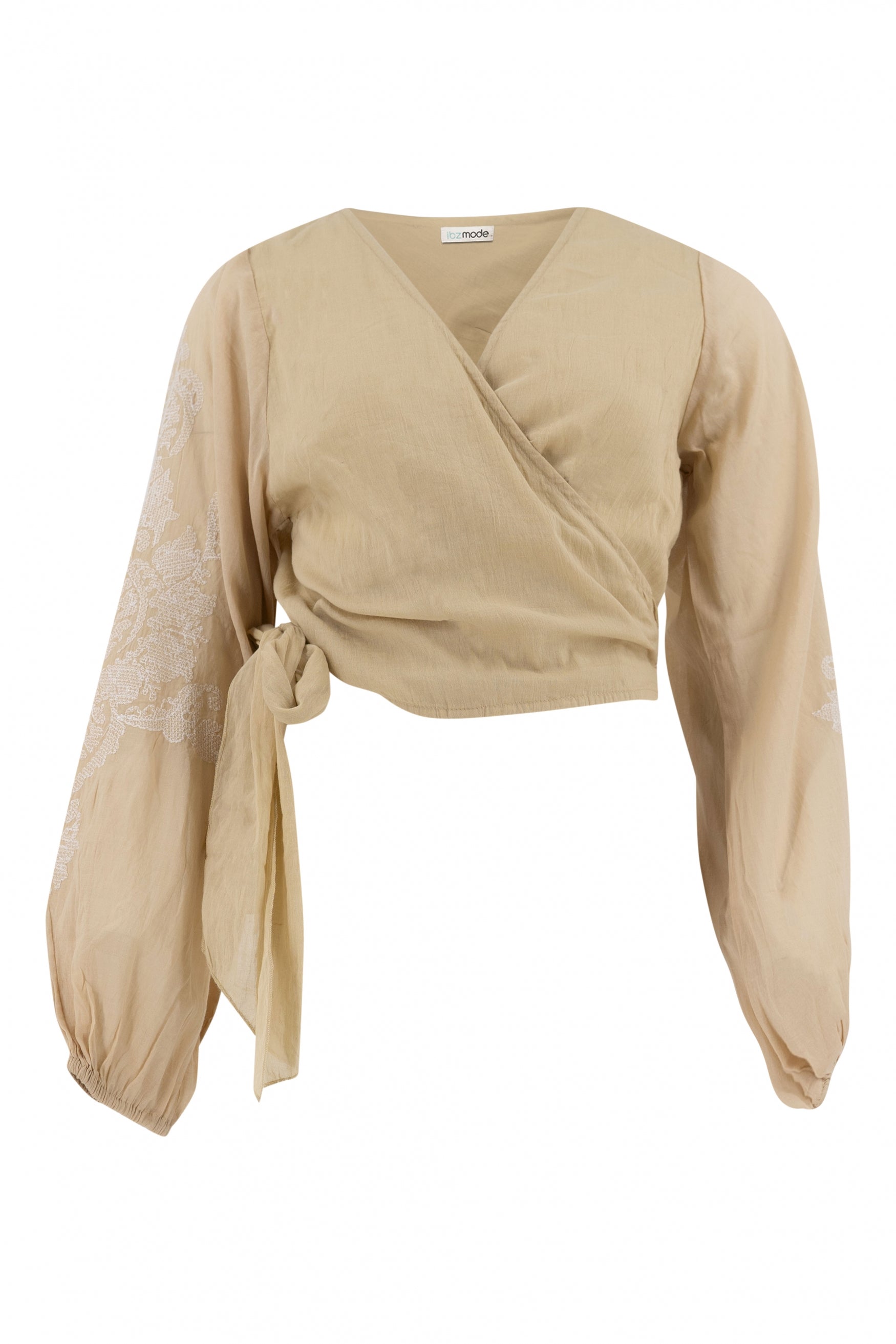 Bohemian top in sand van ibzmode, Brands of Ibiza