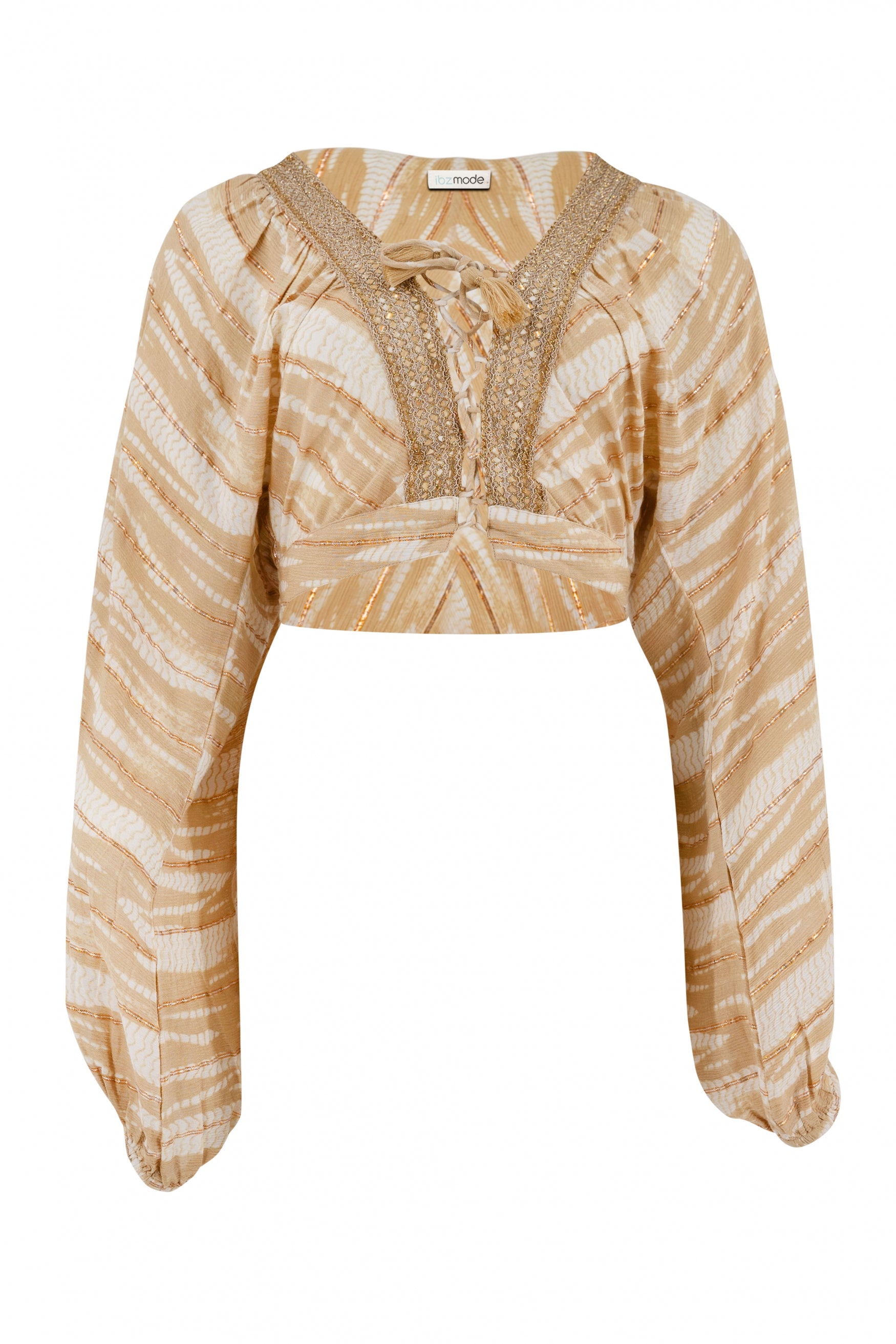 Bohemian top in ecru van ibzmode, Brands of Ibiza