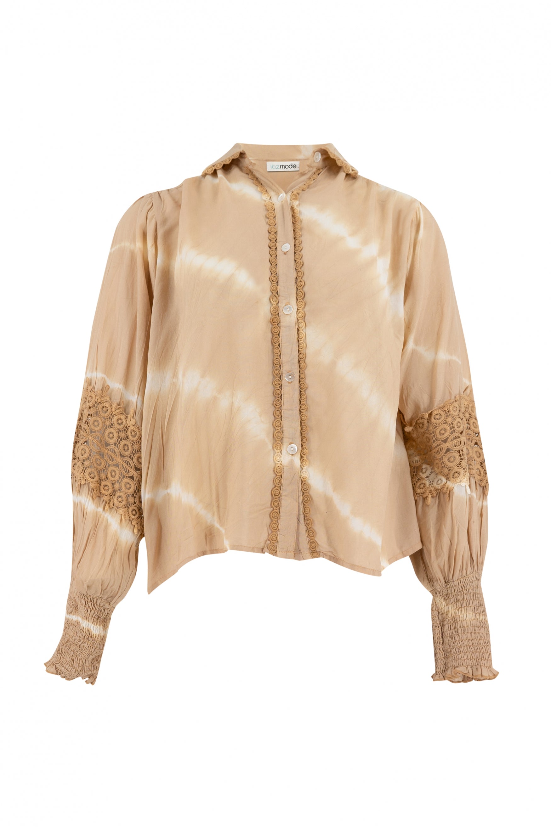 Bohemian blouse in powder van ibzmode, Brands of Ibiza