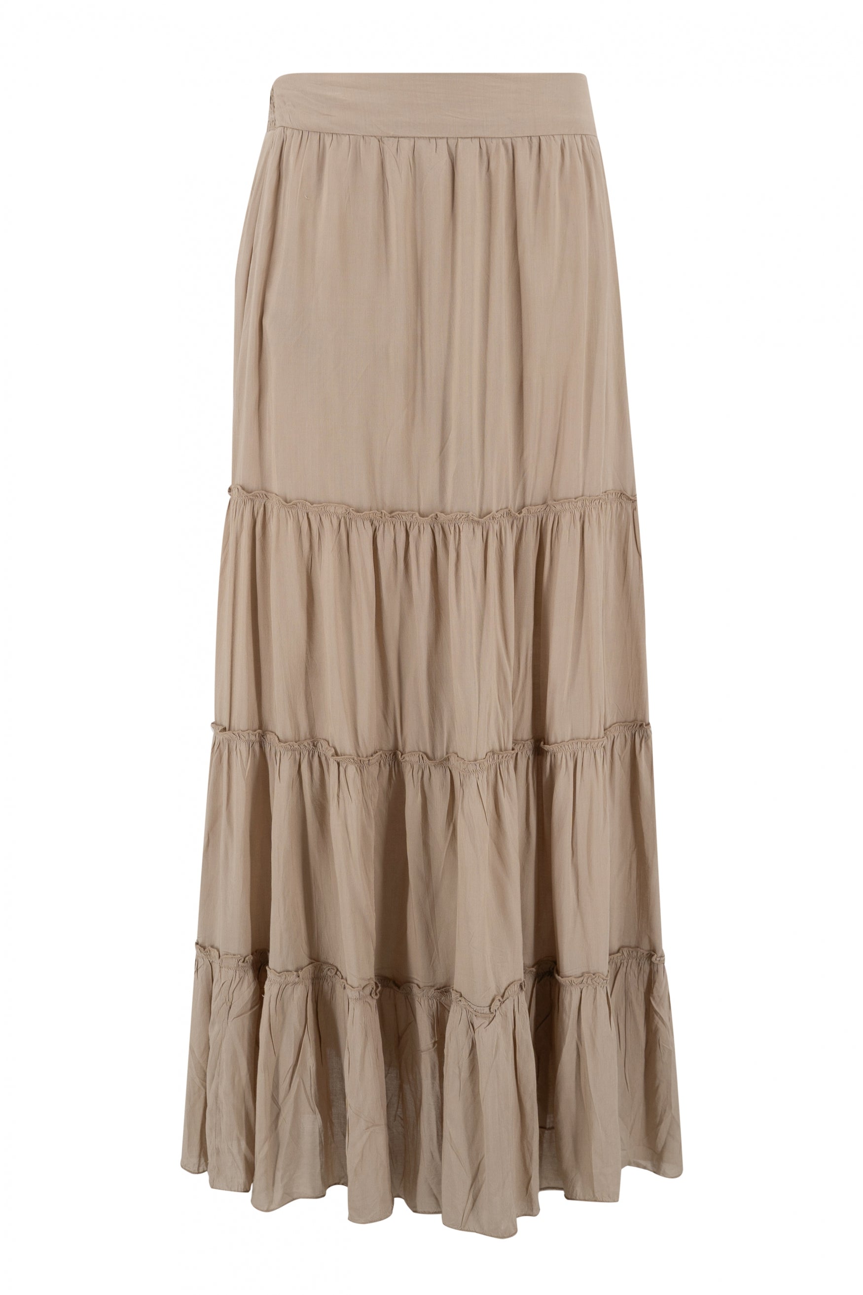 Bohemian rok in taupe van ibzmode, Brands of Ibiza