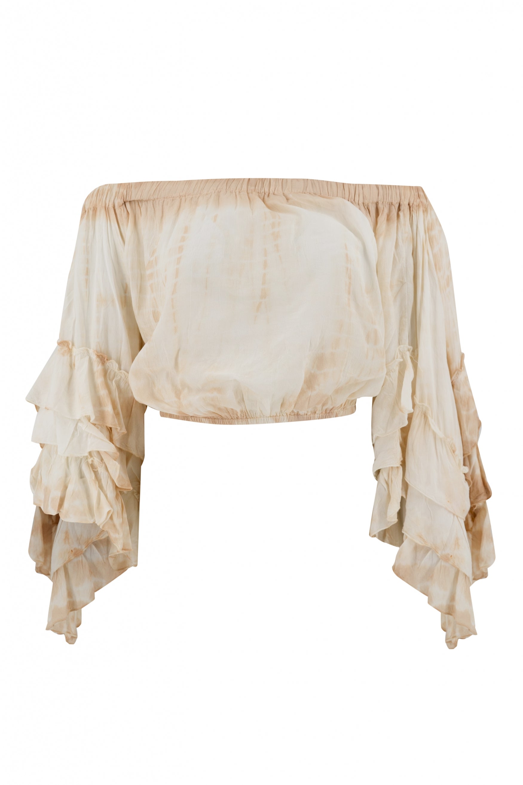 Bohemian top in powder tie dye van ibzmode, Brands of Ibiza