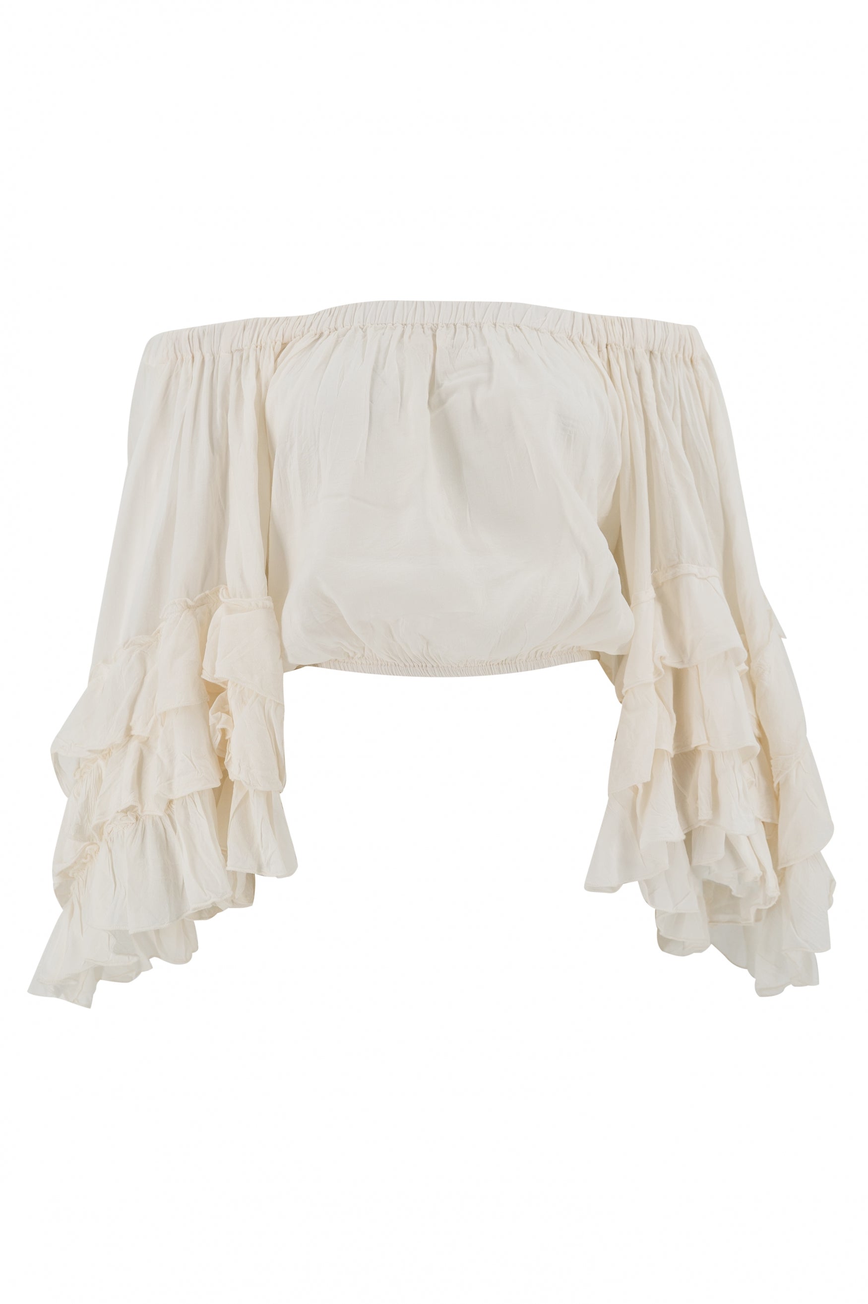 Bohemian top in ecru van ibzmode, Brands of Ibiza