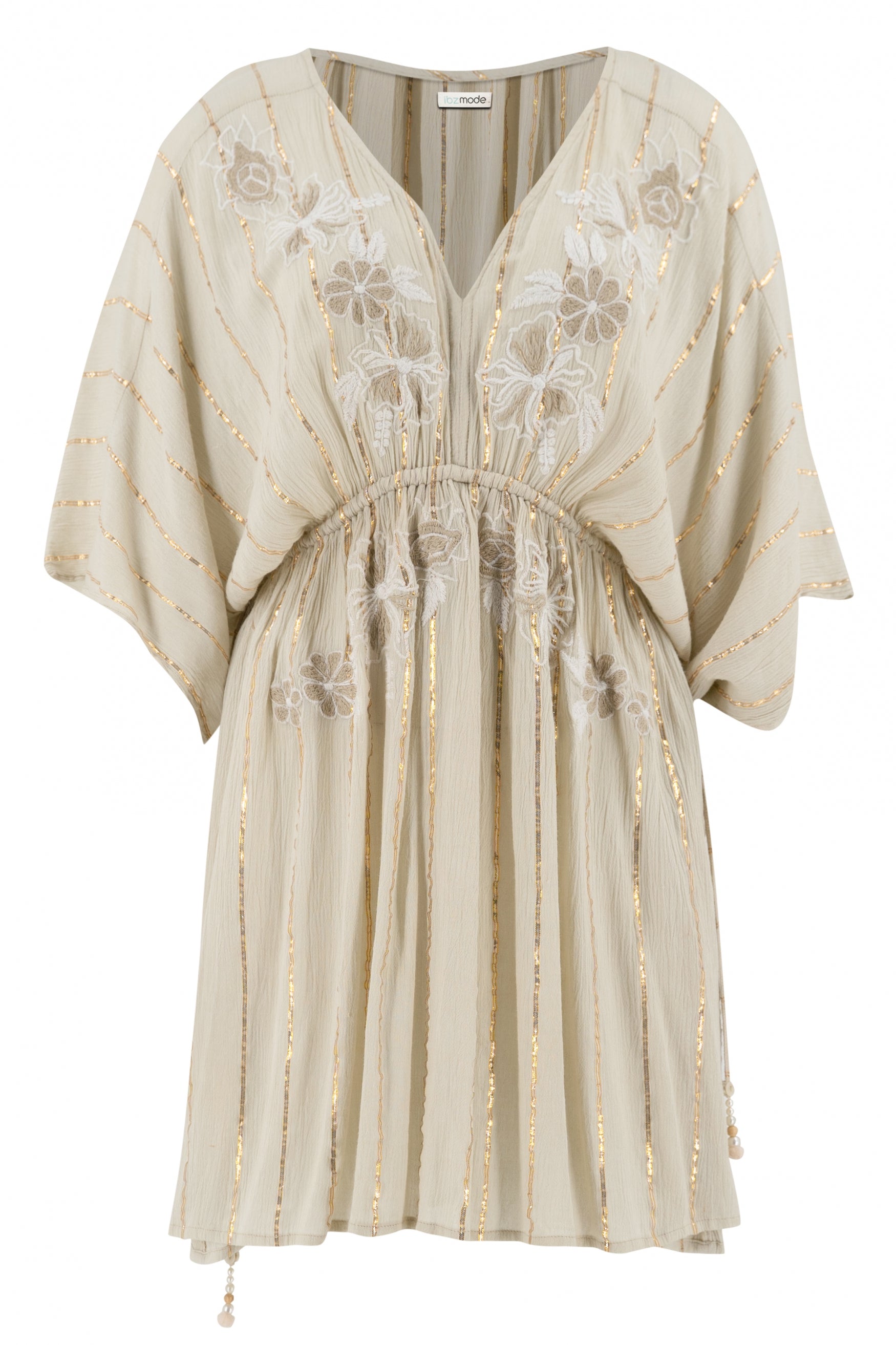 Bohemian jurk in sand van ibzmode, Brands of Ibiza