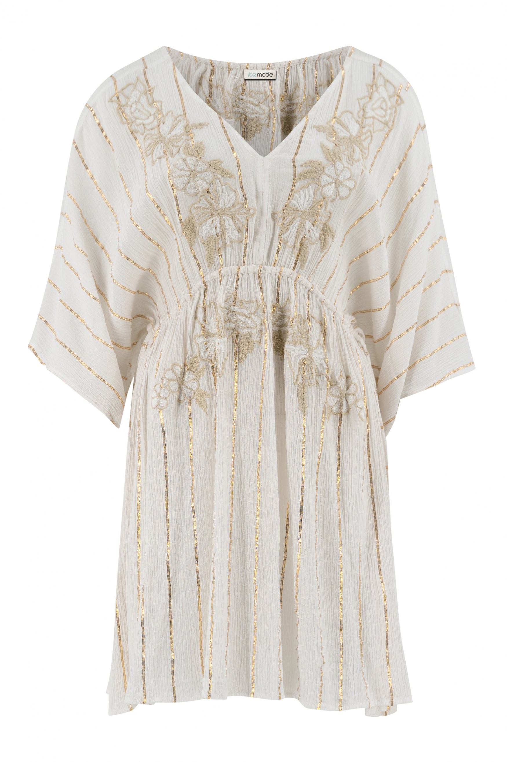 Bohemian jurk in white van ibzmode, Brands of Ibiza