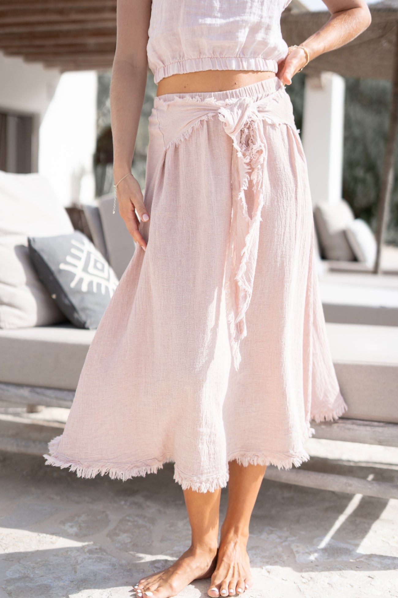 Bohemian rok in powder van ibzmode, Brands of Ibiza