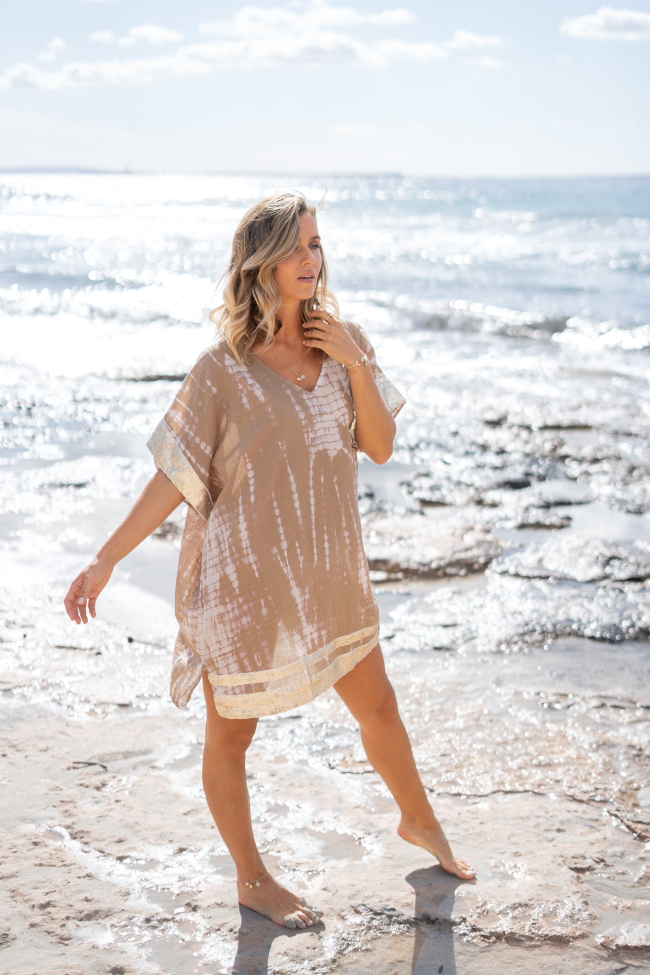 Bohemian item in taupe tie dye van ibzmode, Brands of Ibiza