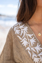 Bohemian kimono in taupe van ibzmode, Brands of Ibiza