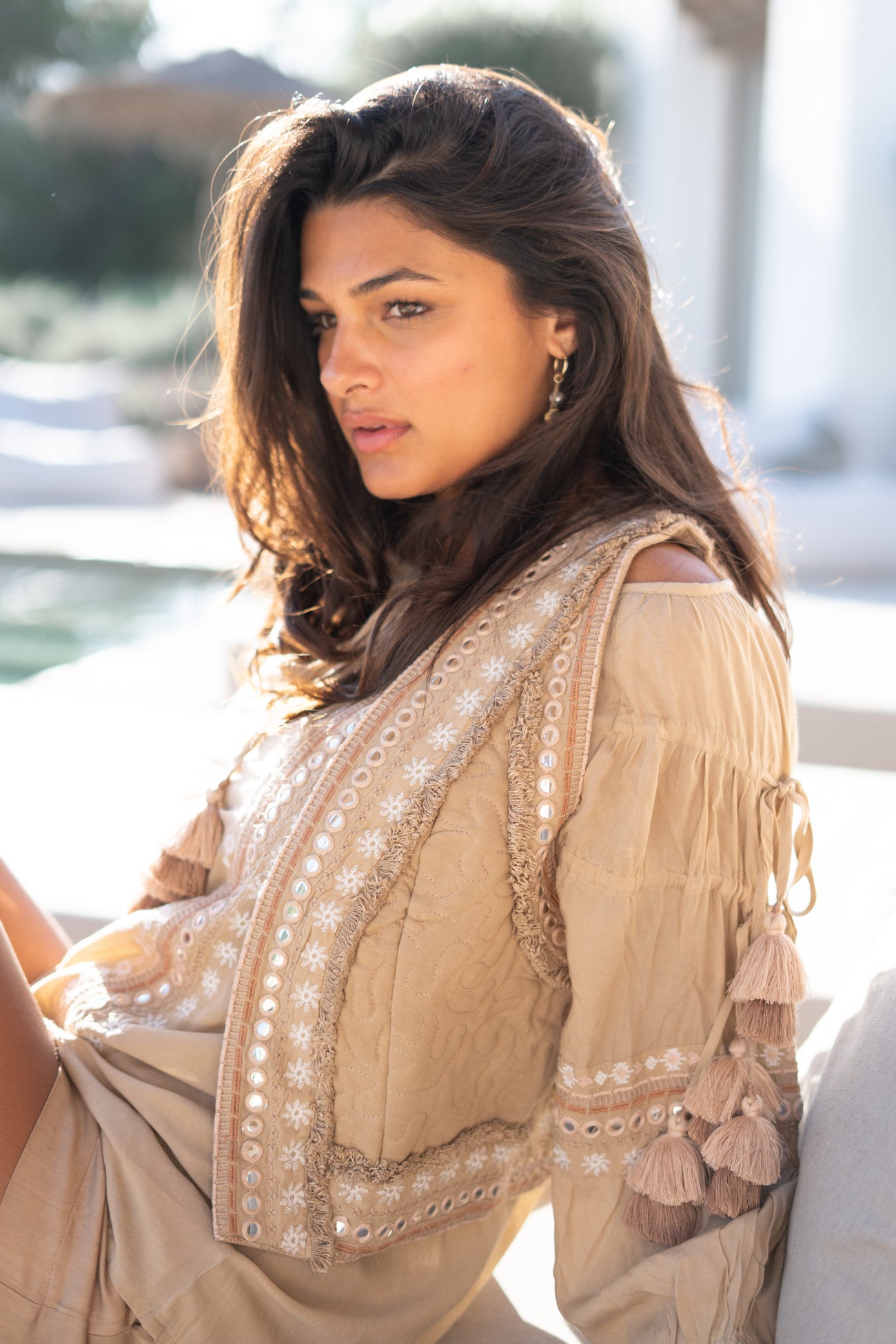 Bohemian item in light taupe van ibzmode, Brands of Ibiza