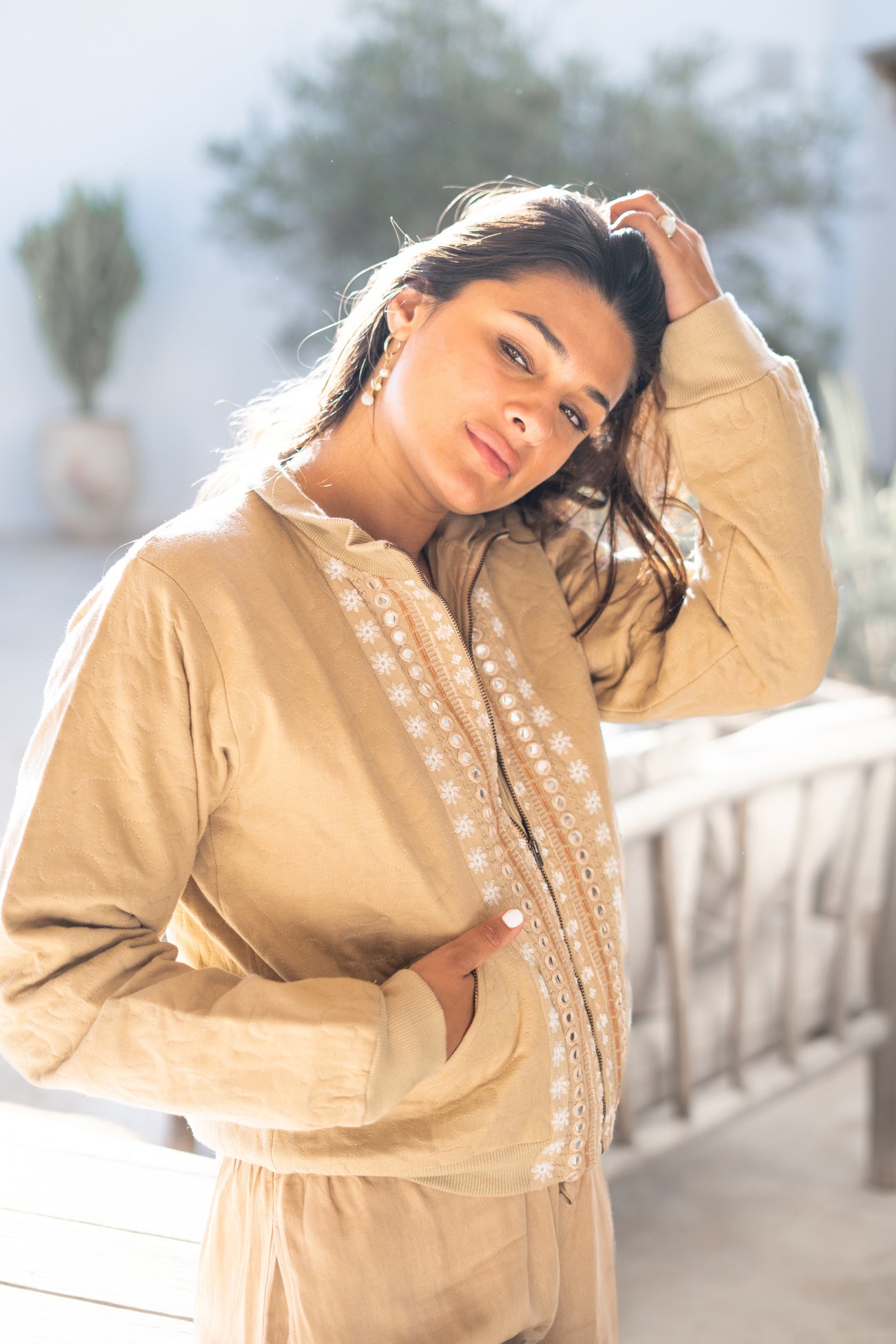 Bohemian item in light taupe van ibzmode, Brands of Ibiza