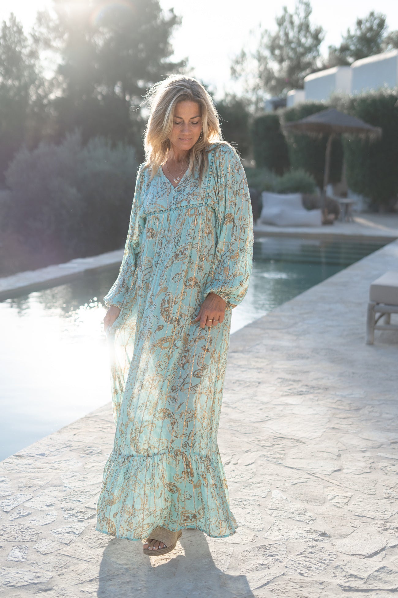 Bohemian jurk in mint van ibzmode, Brands of Ibiza