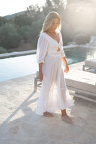 Bohemian jurk in white van ibzmode, Brands of Ibiza