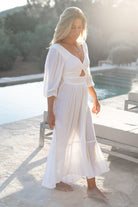 Bohemian jurk in white van ibzmode, Brands of Ibiza