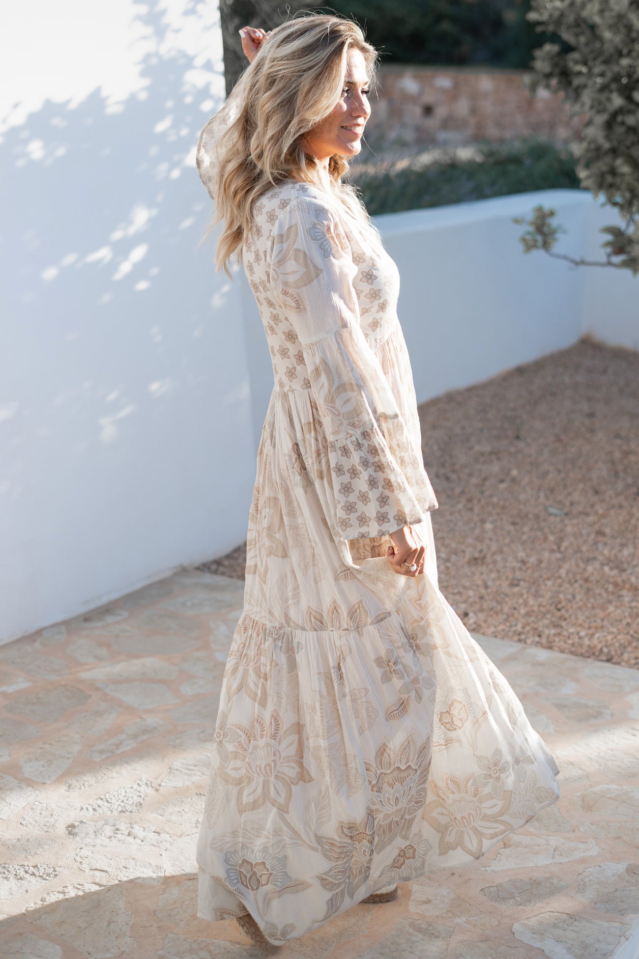 Bohemian jurk in ivory van ibzmode, Brands of Ibiza