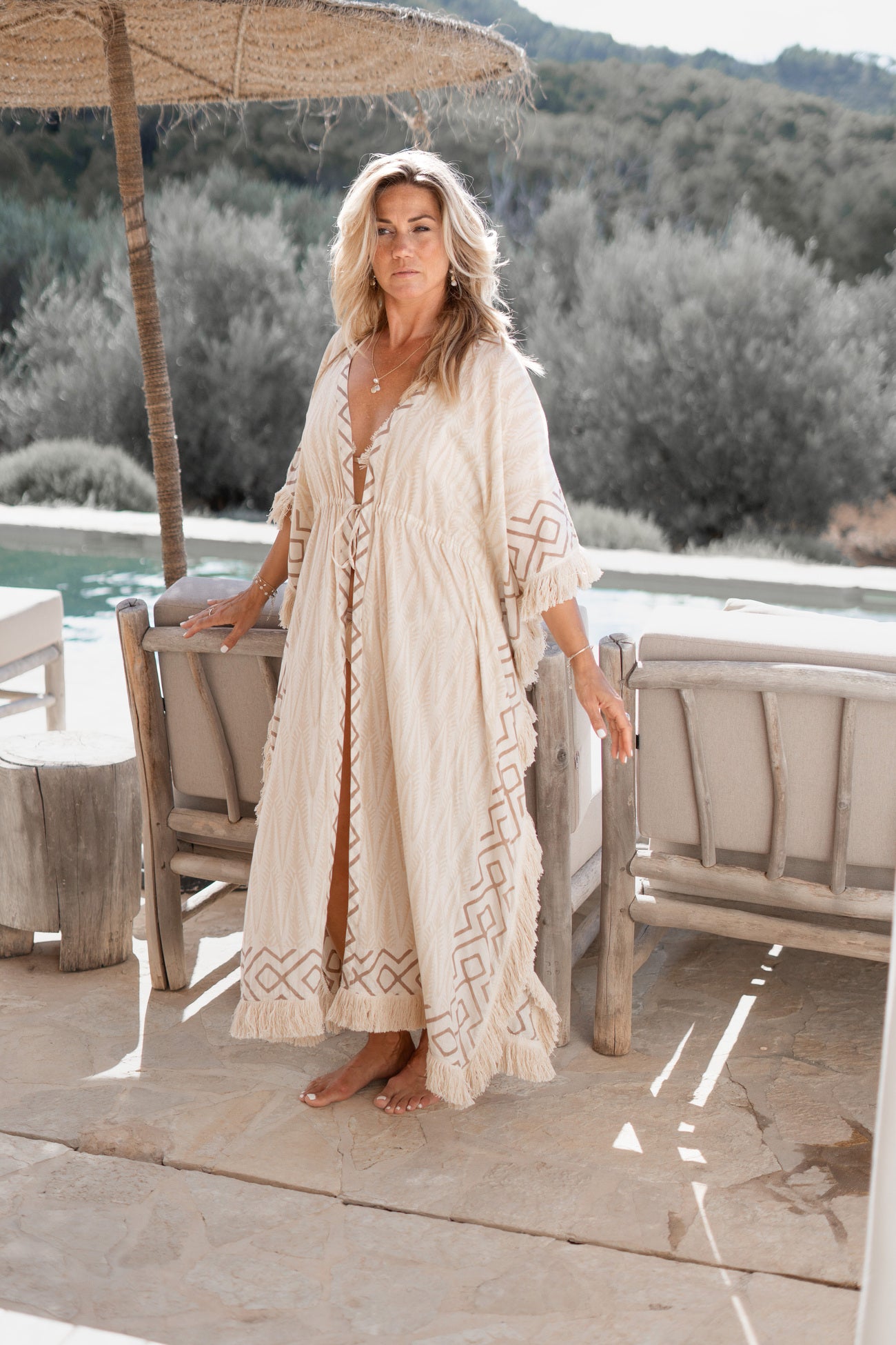 Bohemian kimono in multi van ibzmode, Brands of Ibiza