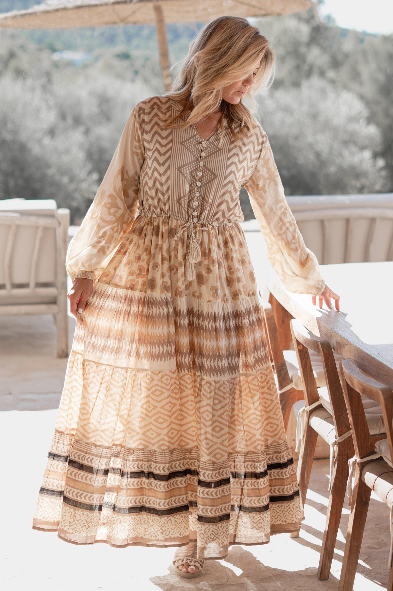 ibiza boho maxi dress Ibiza Boho Hippie Summer Maxi Flower Dress Made With Hand Block Cotton