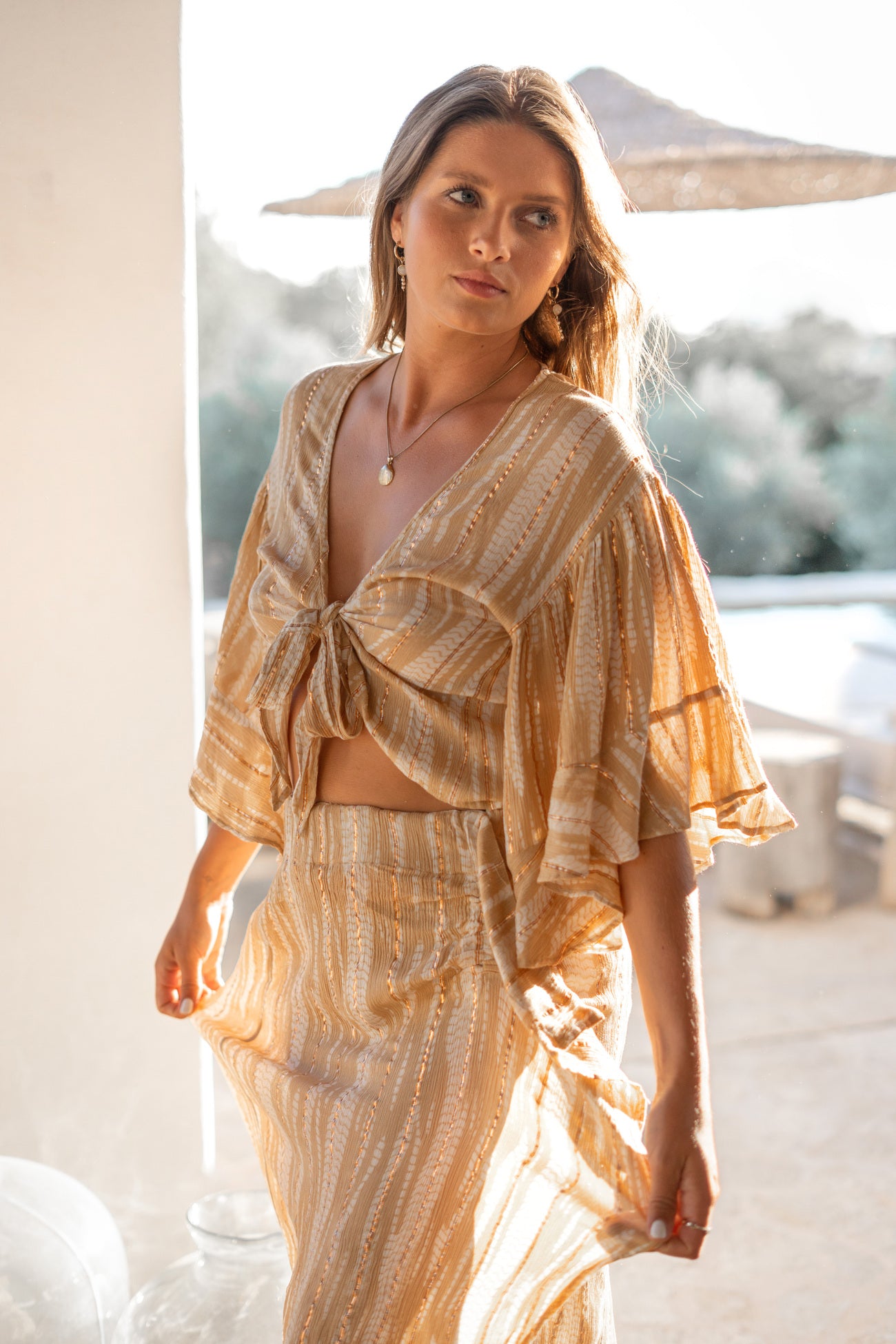 Bohemian top in ecru van ibzmode, Brands of Ibiza