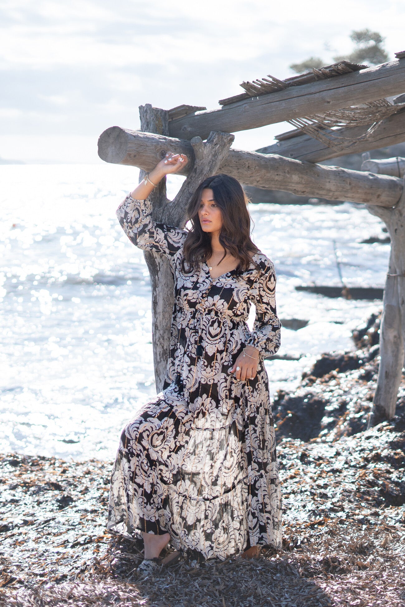 Bohemian jurk in black van ibzmode, Brands of Ibiza