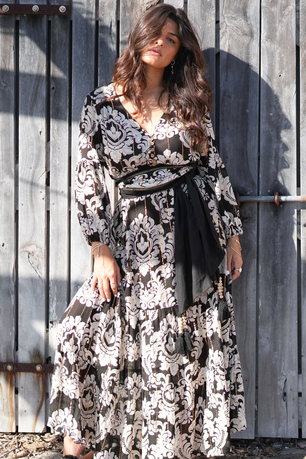 Dress Gloria Baroque Black print Black / XS/S Dress Gloria Baroque Black print Black / XS/S