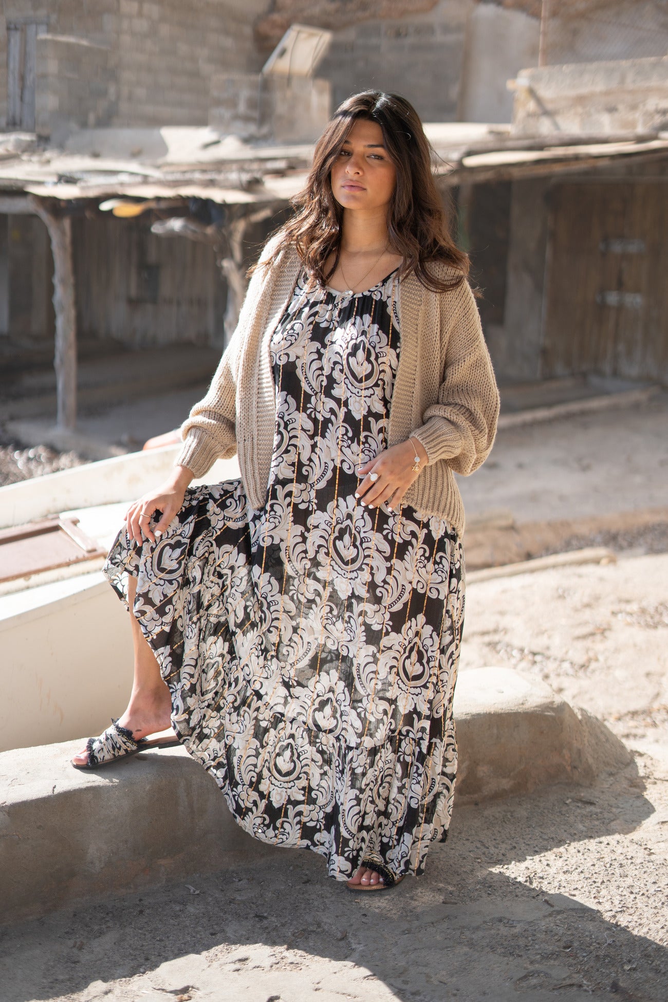 Bohemian item in light taupe van ibzmode, Brands of Ibiza