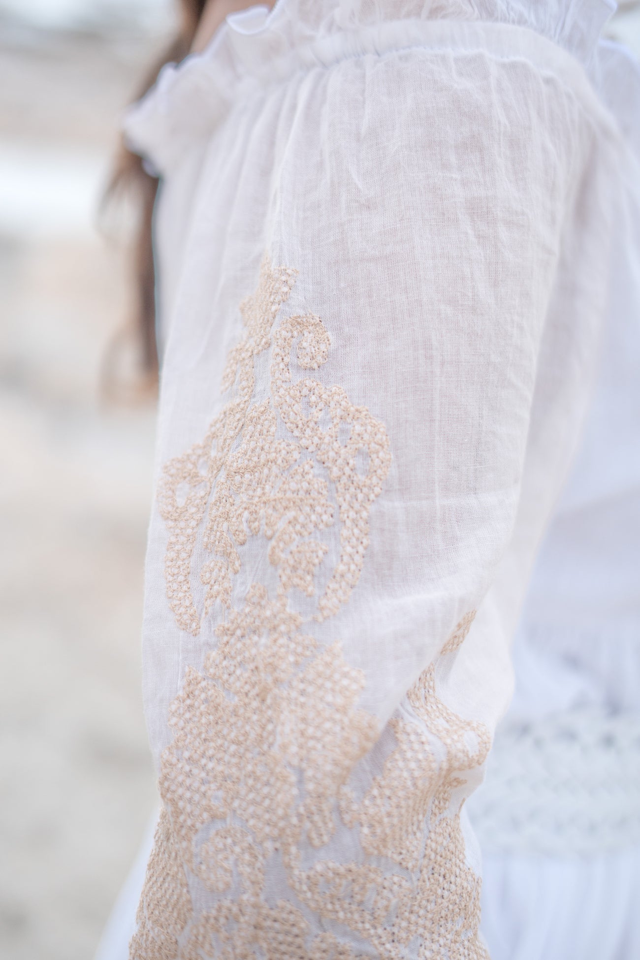 Bohemian jurk in white van ibzmode, Brands of Ibiza