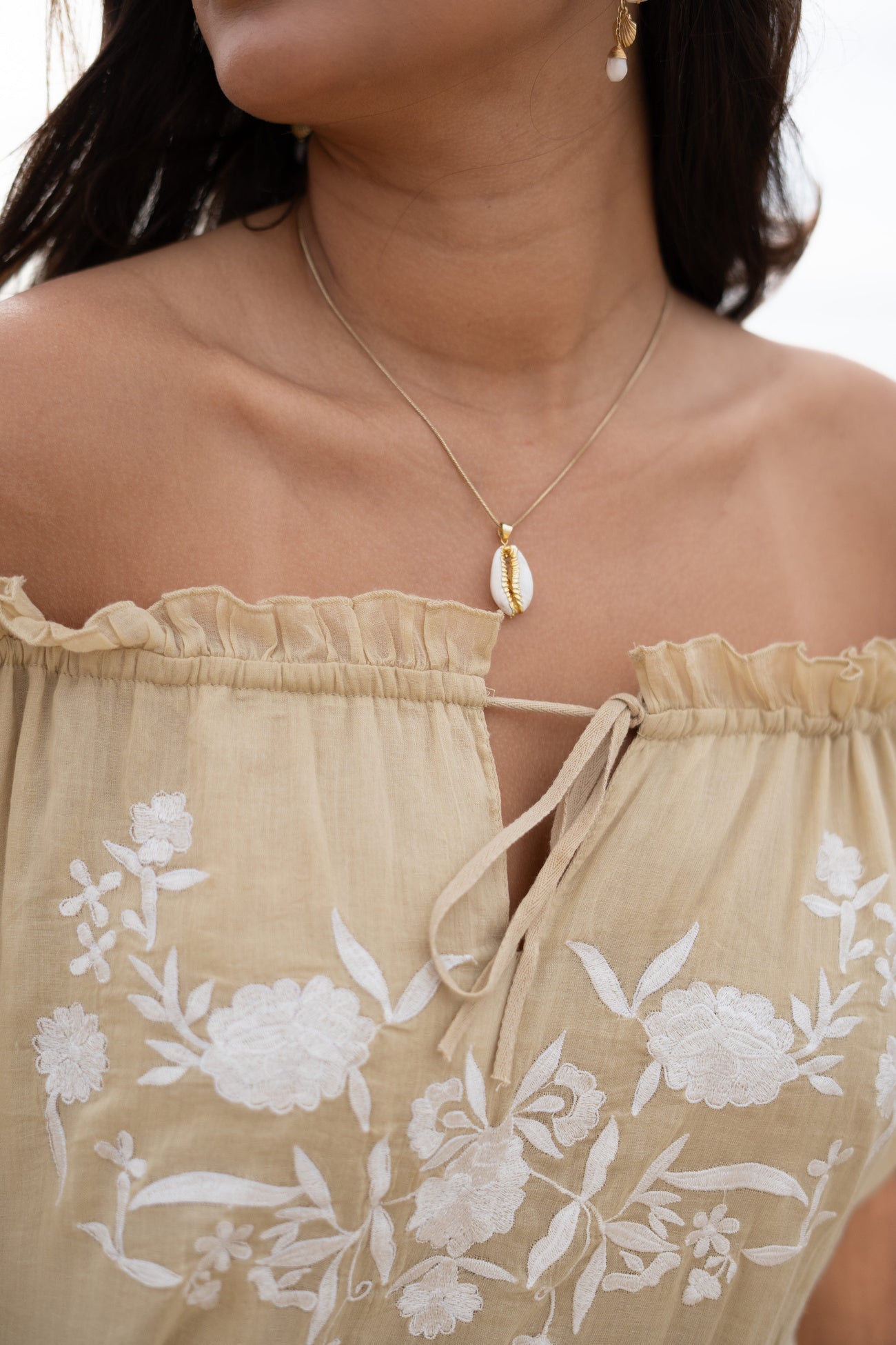 Bohemian jurk in sand van ibzmode, Brands of Ibiza