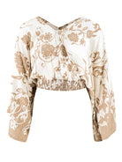 Bohemian top in ivory van ibzmode, Brands of Ibiza