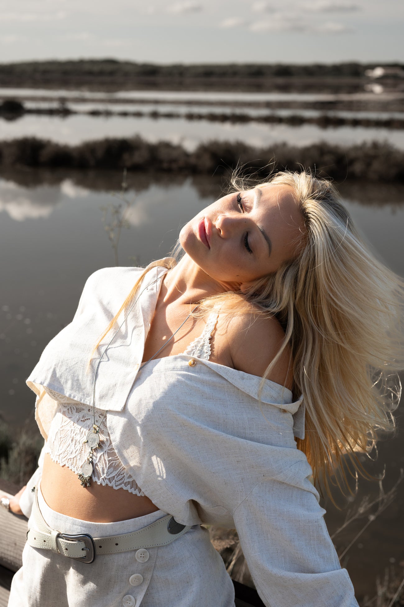 Bohemian blouse in beige van MOOST Wanted, Brands of Ibiza