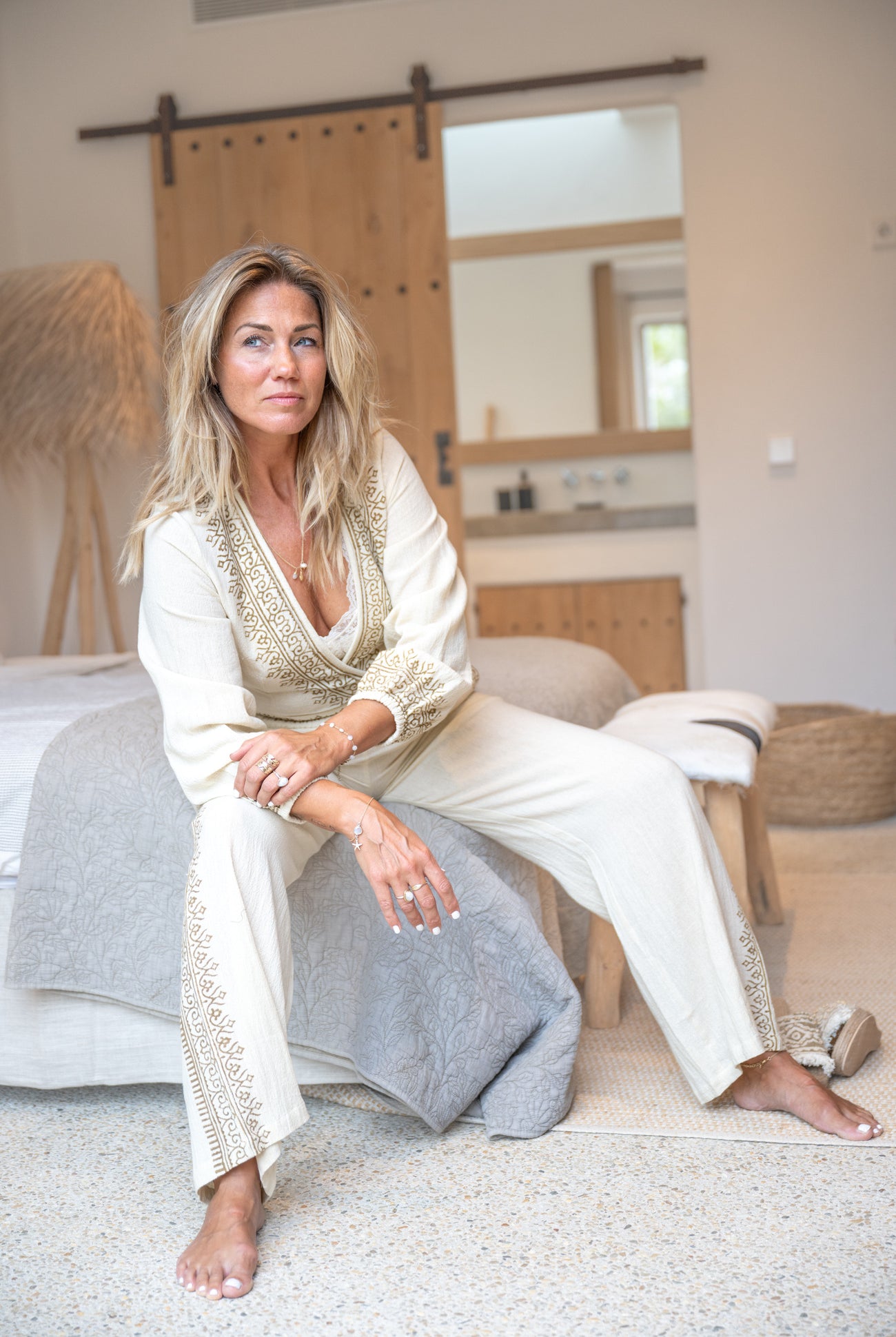 Ecru Bohemian top by ibzmode, Brands of Ibiza