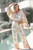 Bohemian top in ivory van ibzmode, Brands of Ibiza