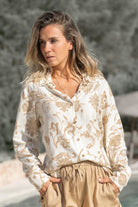 Bohemian blouse in ivory van ibzmode, Brands of Ibiza