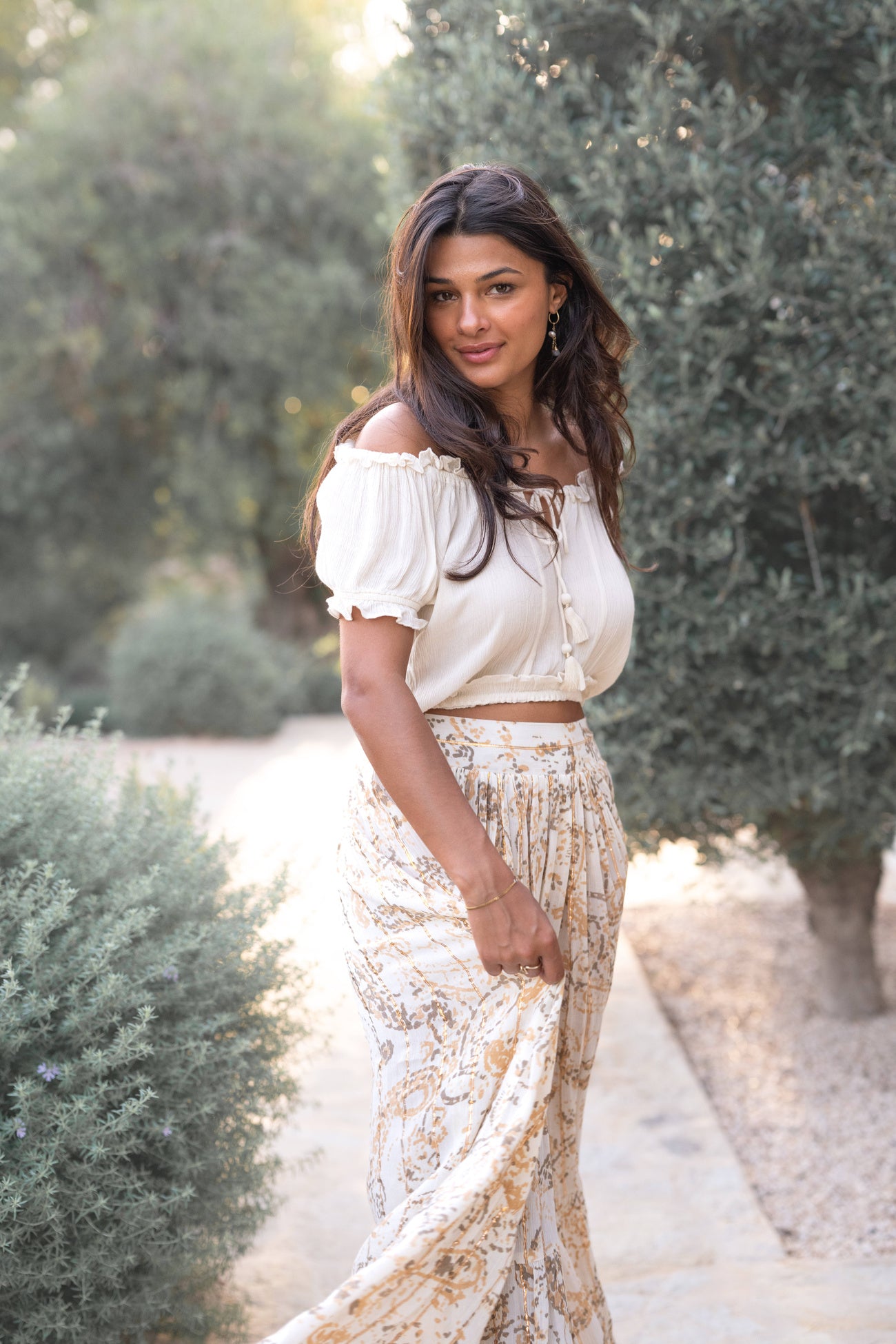 Bohemian rok in sand van ibzmode, Brands of Ibiza